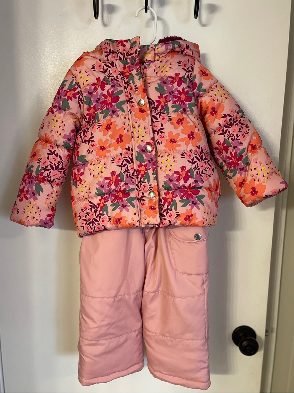 Carter snowsuit & floral jacket 3T